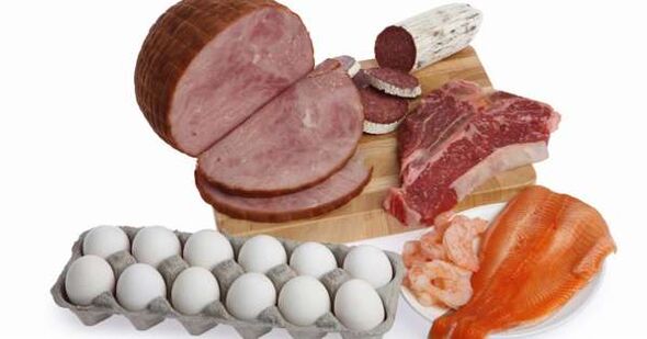 Products for protein diet menu