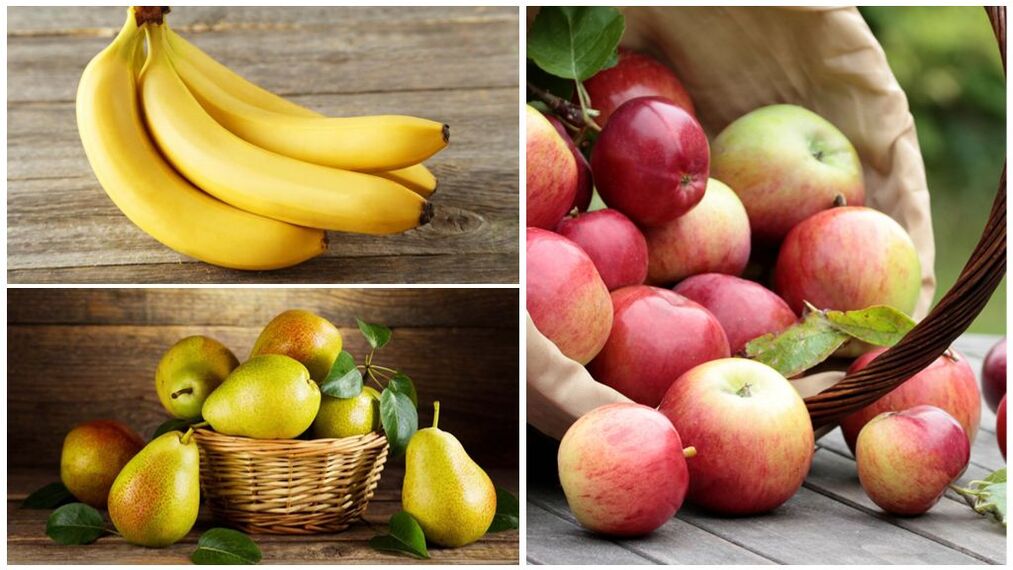 Good fruits for gout are bananas, pears and apples