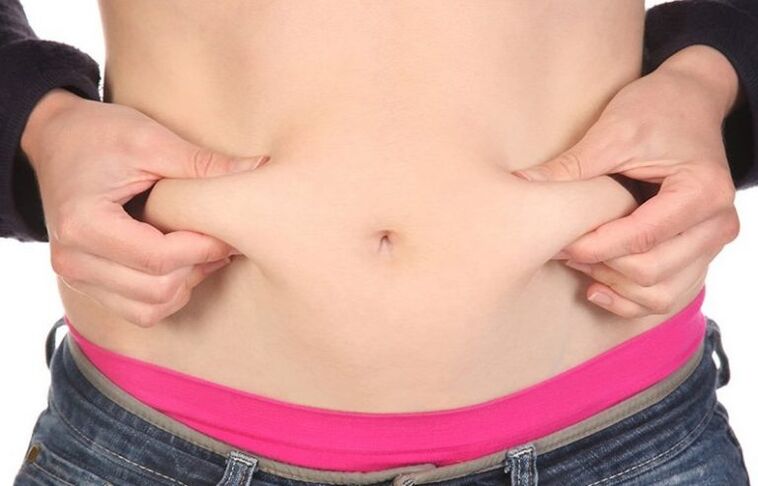 fat folds in the abdomen