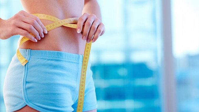 weight loss of the girl's abdomen and sides